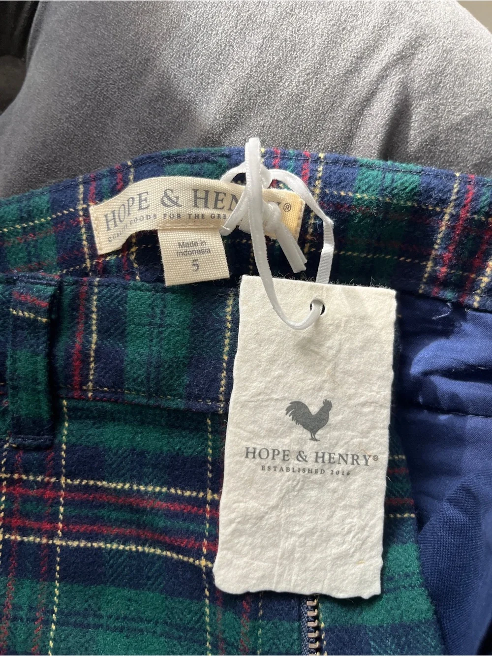 NWT Hope & Henry Boy's Organic Cotton Brushed Suit Pant 5T